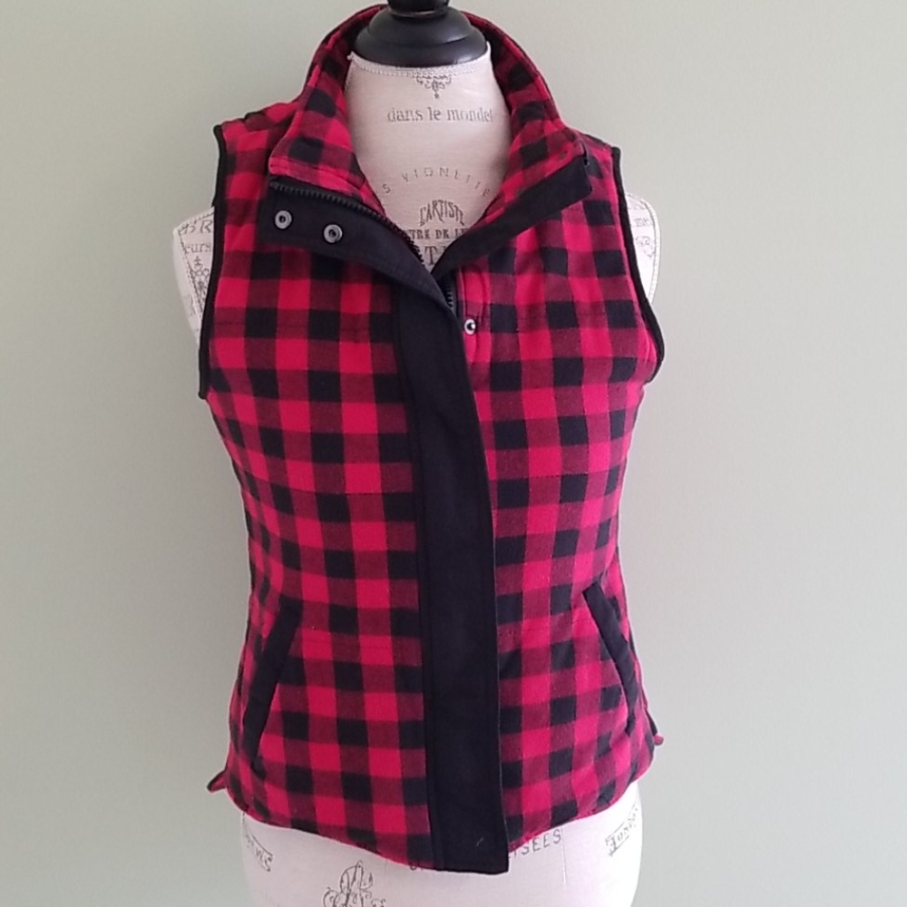 Buffalo Plaid Sherpa Lined Vest